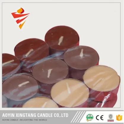 Scented color tea light candle