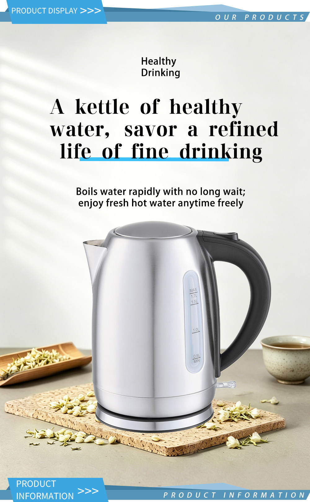 304 Stainless Steel Kettle FK-1507-1
