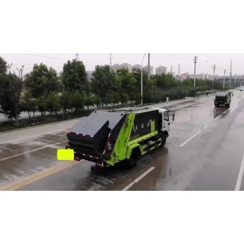 Dongfeng rear loading capacity compactor garbage truck