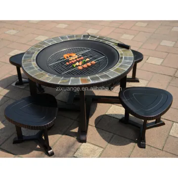 Waterproof Cast Aluminum BBQ Grill Sets for Outdoor Garden Patio Furniture