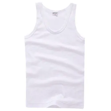 100% Cotton Men's Undershirts, Customized Logos are Accepted, OEM Undershirts Factory
