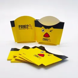 Disposable Crispy Fries Box Made High-Quality Cardboard