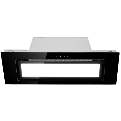 90cm Glass Canopy Cooker Hood - Black