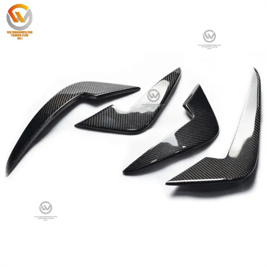 Carbon Fiber Front Bumper Lip Splitter Fins Canards for F22 F87 M2