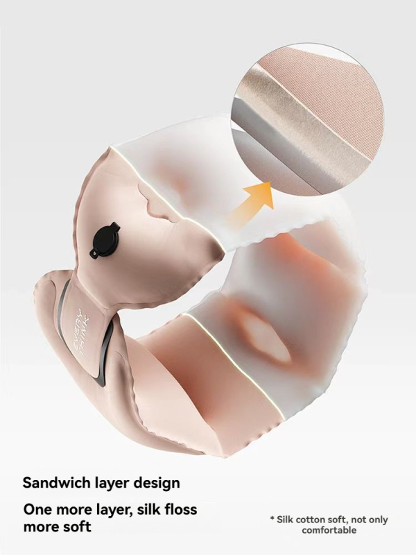 Inflatable U-Shaped Pillow for Lightweight Travel