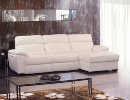 Chaise Italia Leather Sofa (854)