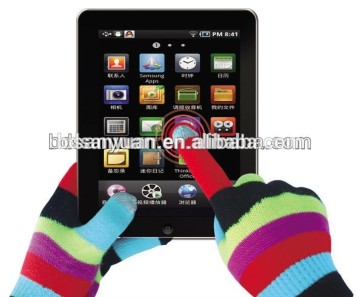 colorful touch screen gloves feel free for tough electromagnetic screen