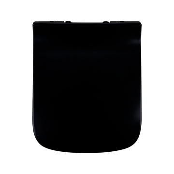 Black Toilet Seat Duroplast,Soft Close,Square Shape