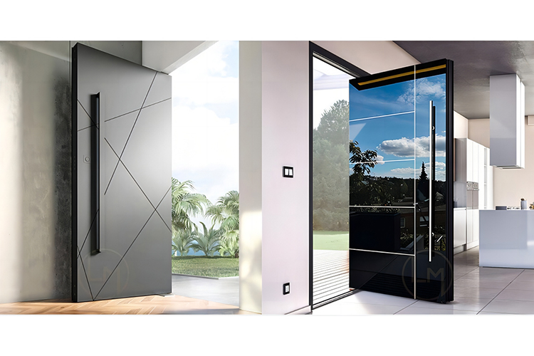 modern aluminium pivot doors