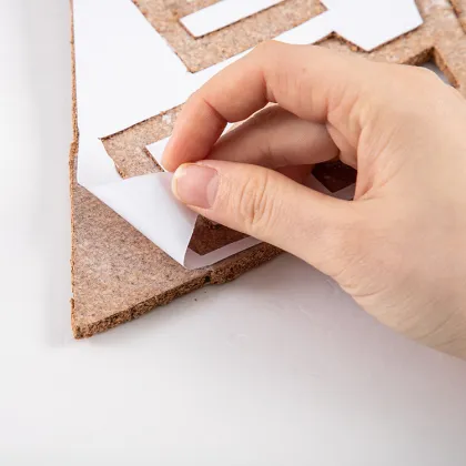 WE ARE FAMILY Alphabet Self-Adhesive Decorative Wall Cork Board Sheet