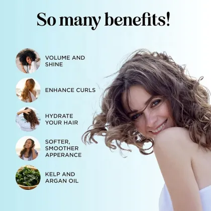 Customize Logo Natural Coconut Sea Kelp Texture Sea Salt Water Spray For Hair