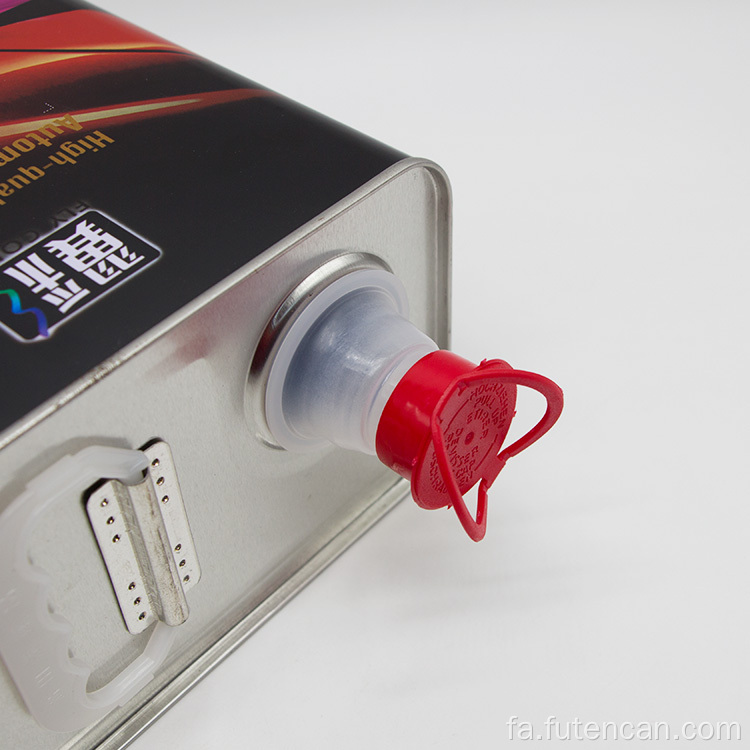 قوطی قلع فلزی شیمیایی با درپوش دهانه