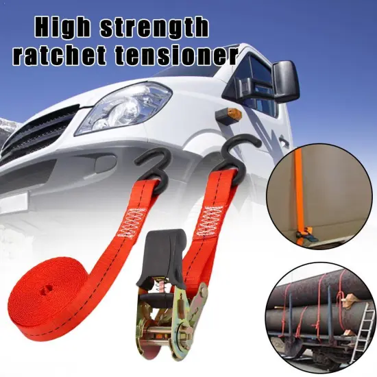 4m/5m Ratchet Tie Down Cargo Straps Moving Hauling with Car Alloy Camping Truck Auto buckle Motorcycle Accessories Styling U5Z3