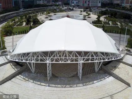 XZ-Quality ETFE Tensile Film Structure for Transparent Shading Roofs in Architecture