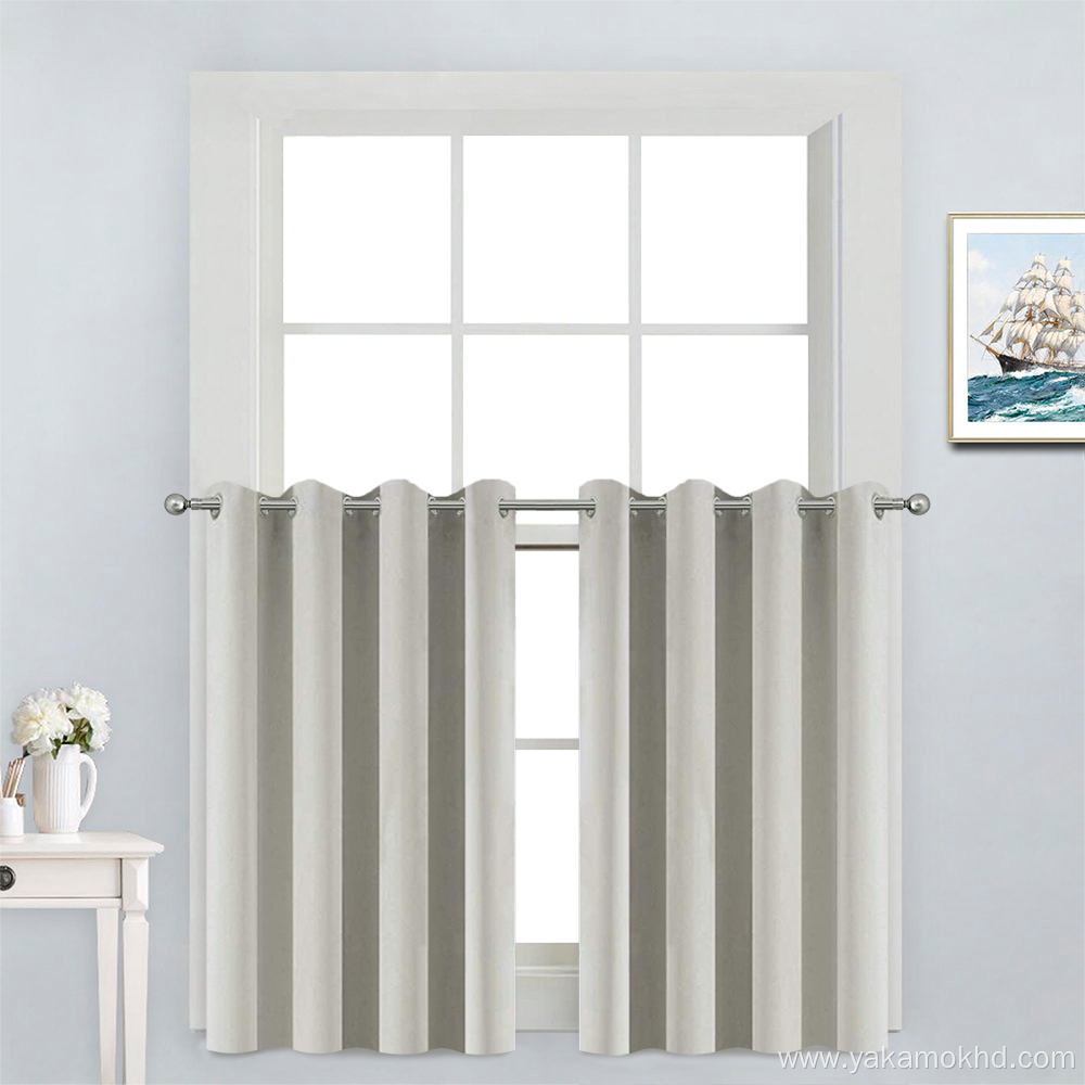 Cream Short Window Curtains