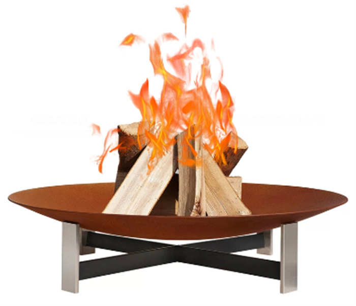 Charcoal Corten Steel Wood Fire Pits