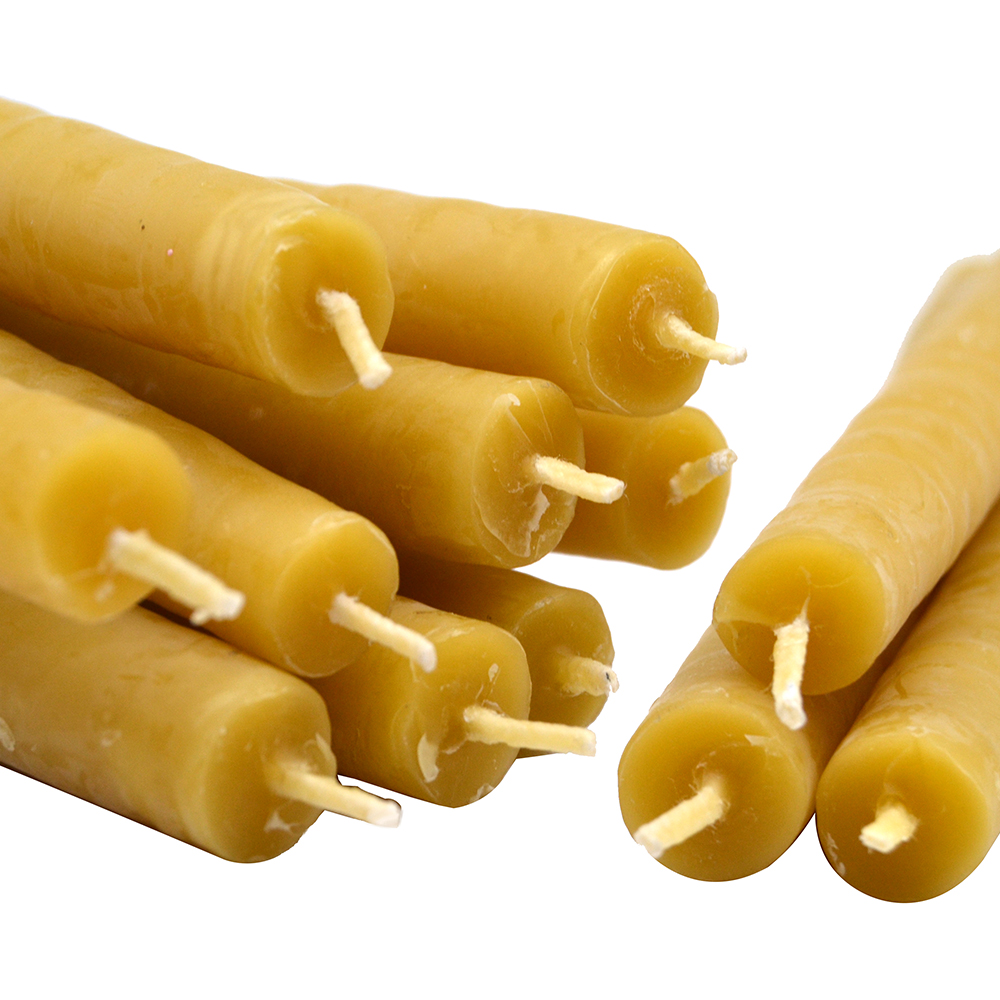 Yellow Blessed Non Toxic Beeswax Taper Candles