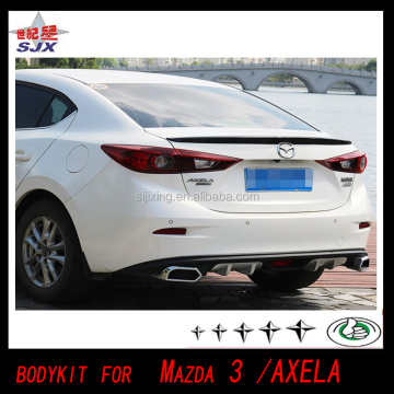 ABS Unpainted Rear Lip Spoiler for Mazda 3 Axela 2012-2016