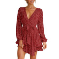 Women's Deep V-Neck Mini Dress