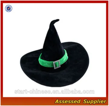 ZD386 Green Witch Hat Fancy Dress Party Props