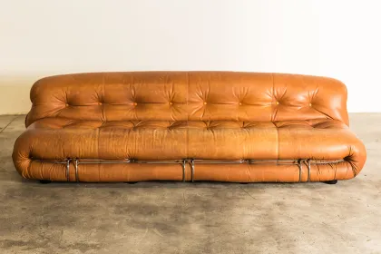 Italian Soriana Sofa by Afra & Tobia Scarpa
