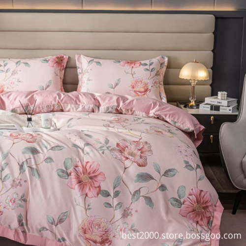 King/Queen Size Colorful Comforter cover 4-Piece Bedding Set
