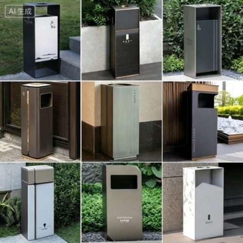 Personalized Outdoor Metal Garbage Bin