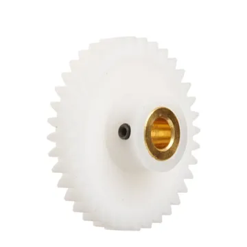 High quality molded plastic / nylon / delrin spur gear with brass inserts