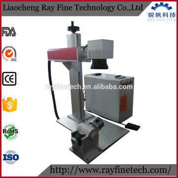 competitive price China best brand 30w raycus gold silver laser marking machine with rotary device