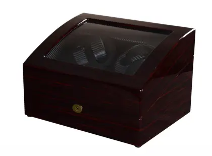 Ebony Watch Winder Box With Window
