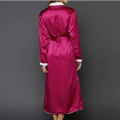 luxury reversible spa silk velour women bathrobe