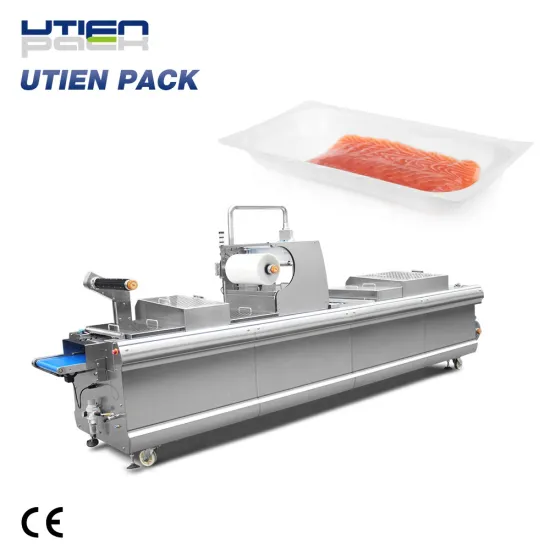 Latest Technology Vacuum Skin Packaging Machine for Auto Packing Seafood Salmon