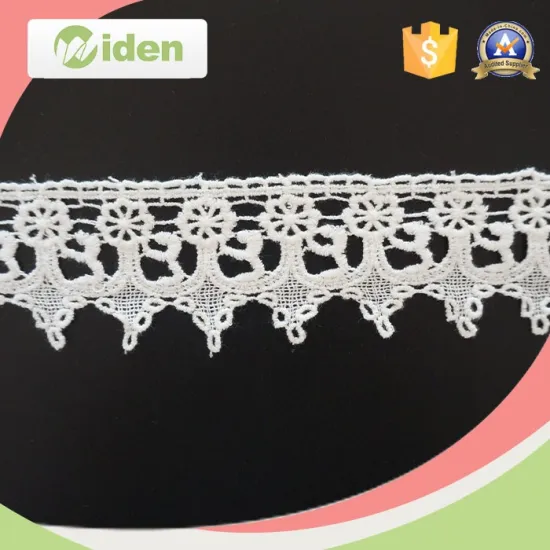 5.9 CM Chemical Heavy Lace Trim White Cotton Garter Lace