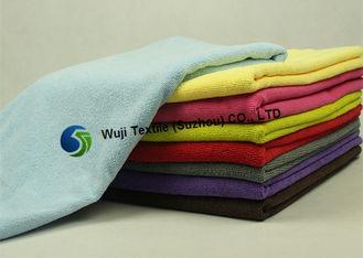 Red Pink Lime Green Microfiber Bath Towels , Solid Color Ba
