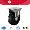 Βιομηχανικοί τροχίσκοι Plate Swivel Black Rubber Light Duty