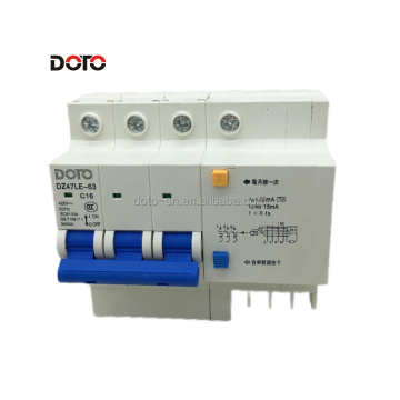 DZ47LE-63 C16 3P RCBO Circuit Breaker - 20A to 63A, 400V, 50Hz