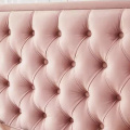 Tela pink upholstery tufted king size bed