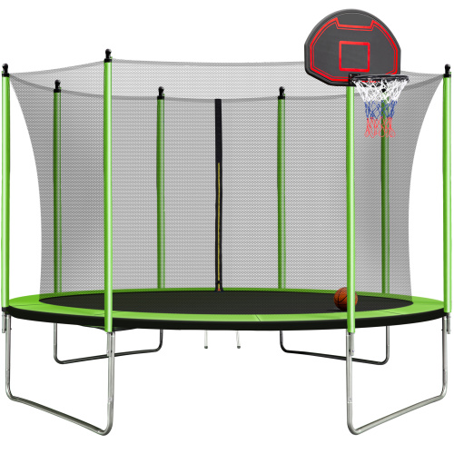Round Spring Kids Outdoor Trampoline 12ft With Enclosure