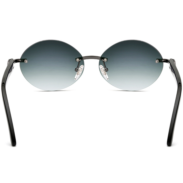 Modern Round Buffalo Horn Sunglasses