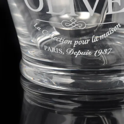 Hand made anchor glass jar with lid