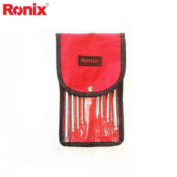 Ronix Hohe Qualität 9 Stücke Allen Stahl Universal Hex Torx Schlüssel Spanner