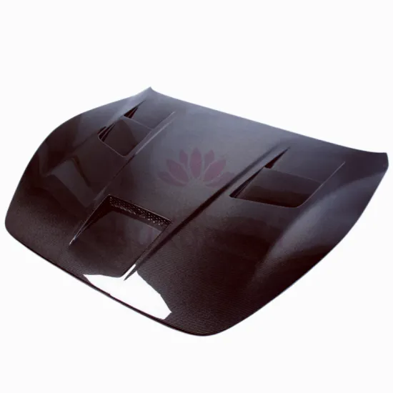 DMC Carbon Fiber Perforated Engine Cover Kit for Maserati Ghibli 14-17 Front Bumper and Side Skirt