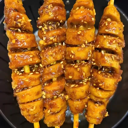 Vegetarian Grilled Gluten Skewers Series