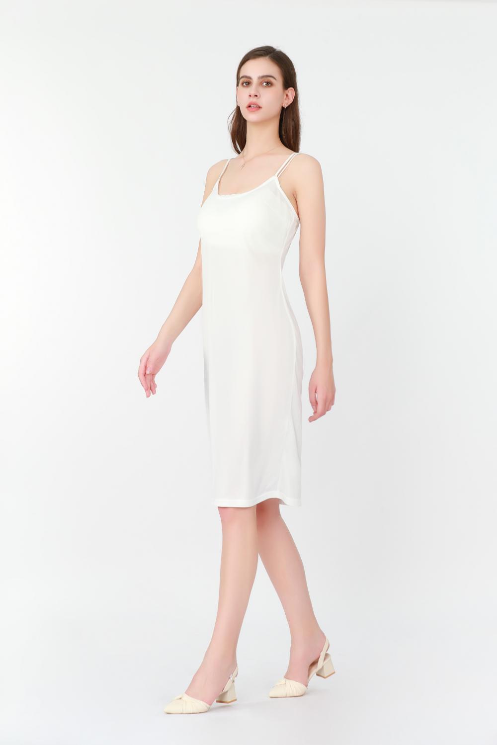 Ladies white slip dress