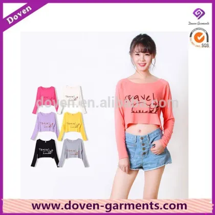 Sport crew neck crop top