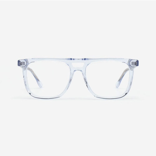 Square double bridge Acetate Men's Optical Frames