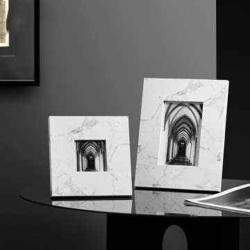 Luxury Marble Modern Decorative Creative Art Wood Photo Picture Frames Set for Pictures Picture Frame Art Home Decor