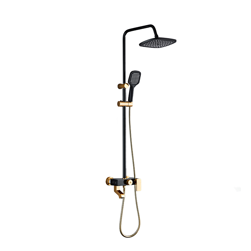 Bathroom Rain Gold Shower Set with Hand Shower