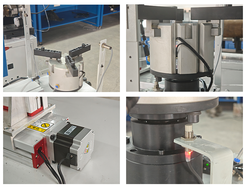 Automatic Pneumatic Four-jaw Clamping Rotary Marking Machine detail