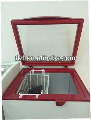 Top Open Glass Door Freezer